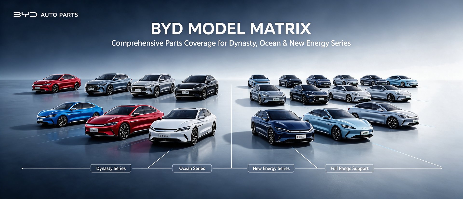 BYD Model Matrix - comprehensive parts coverage for Dynasty, Ocean & New Energy series